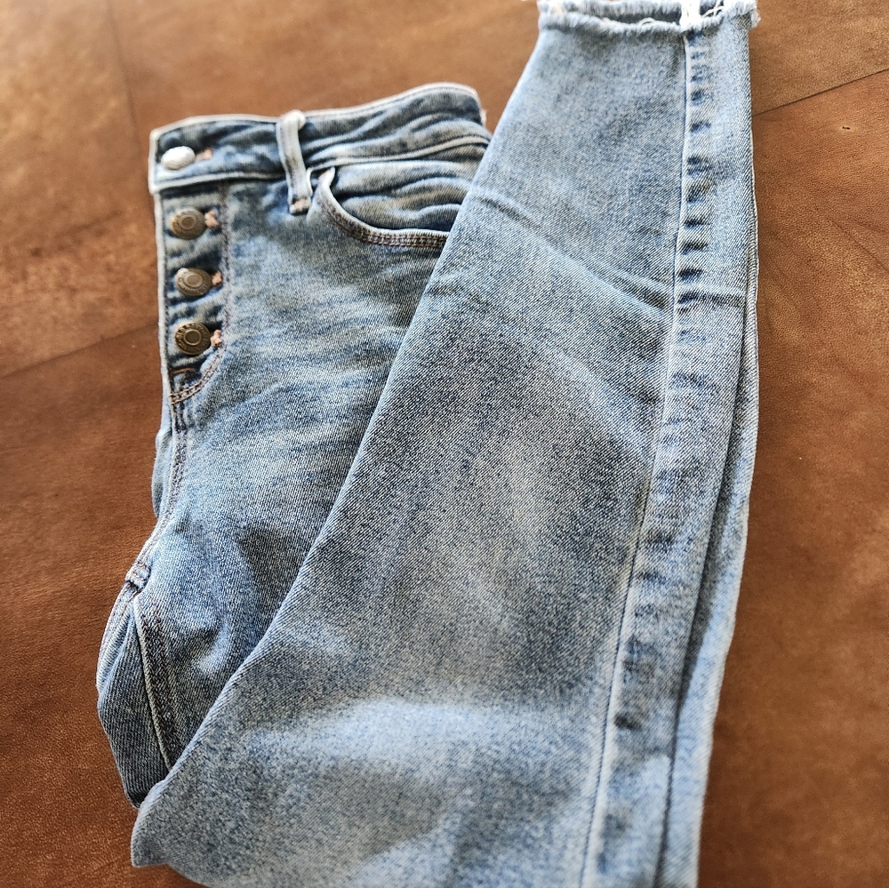 Old Navy Ankle Jeans Super Skinny Midrise Button Fly 2